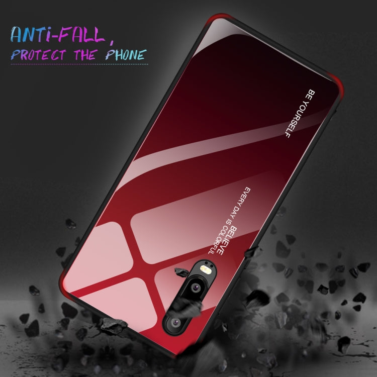 For Huawei P30 Gradient Color Glass Case