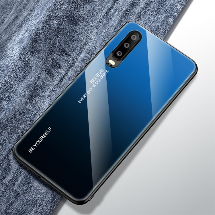 For Huawei P30 Gradient Color Glass Case