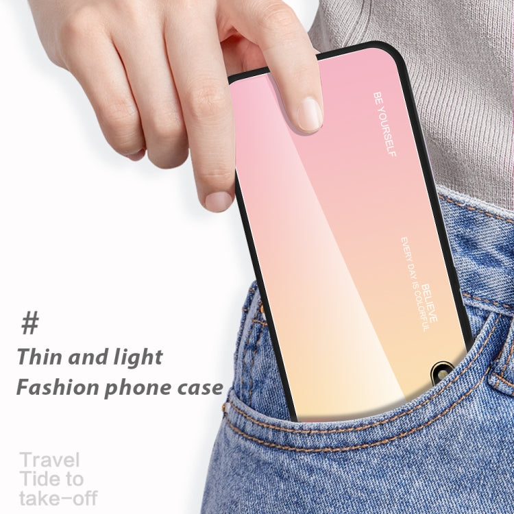 For Huawei Y5 (2019) Gradient Color Glass Case