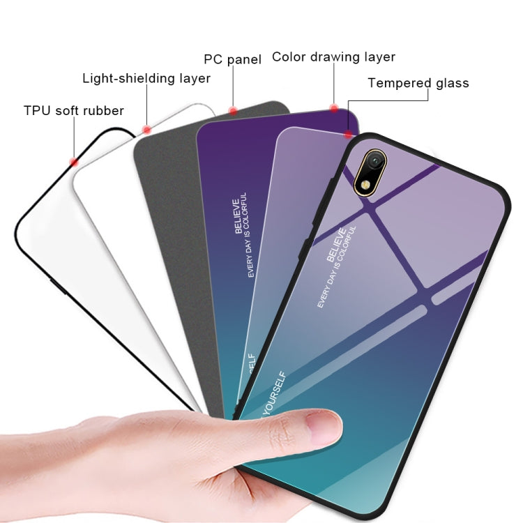 For Huawei Y5 (2019) Gradient Color Glass Case