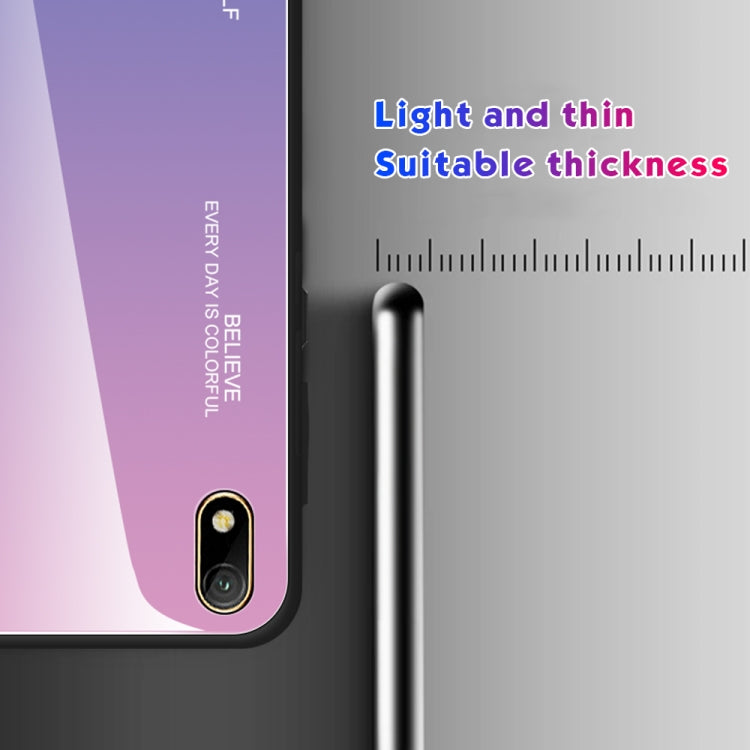 For Huawei Y5 (2019) Gradient Color Glass Case
