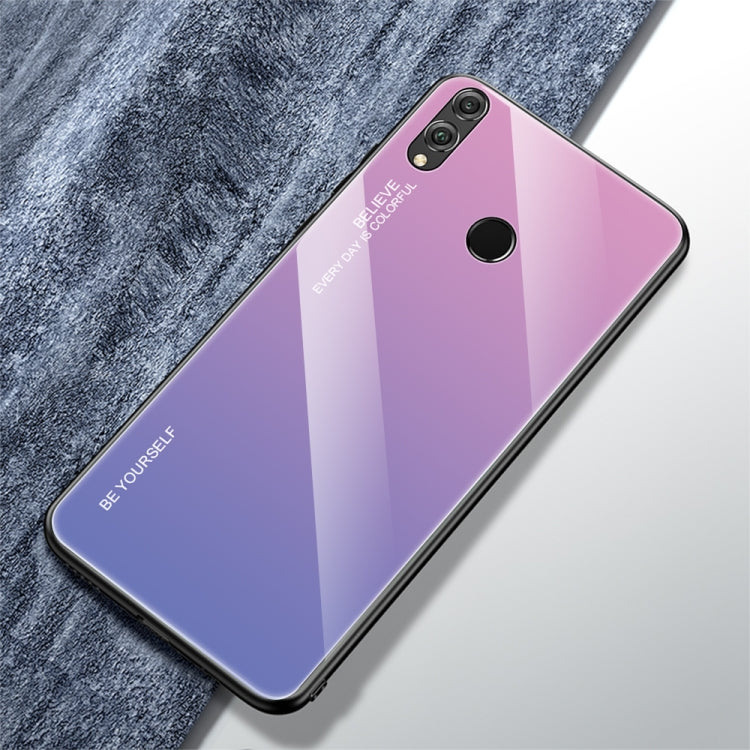 For Huawei Honor 8X Gradient Color Glass Case