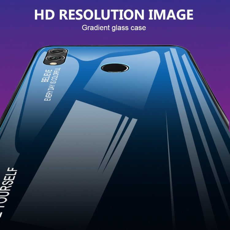 For Huawei Honor 8X Gradient Color Glass Case