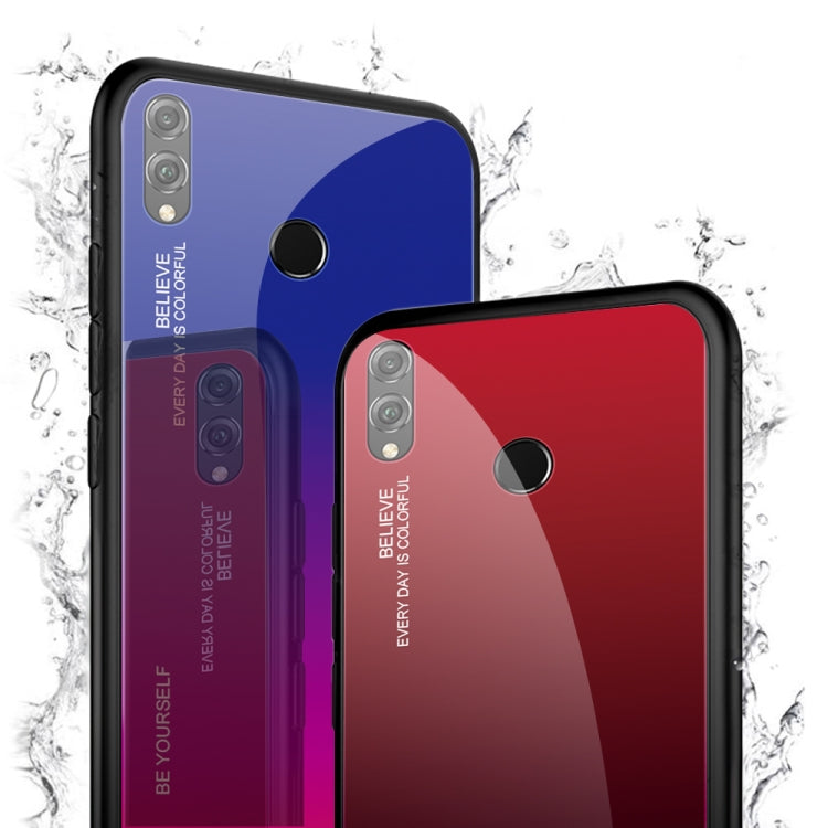 For Huawei Honor 8X Gradient Color Glass Case