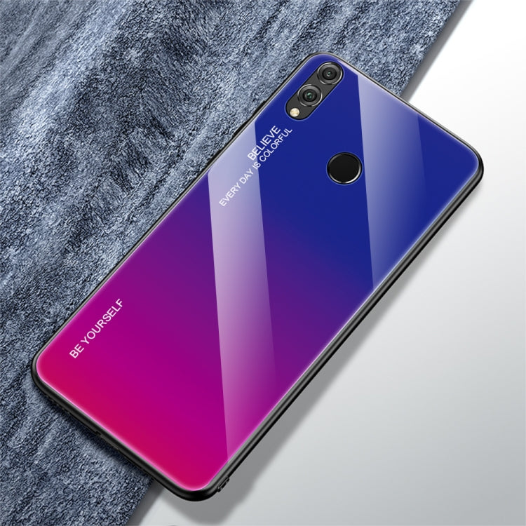 For Huawei Honor 8X Gradient Color Glass Case
