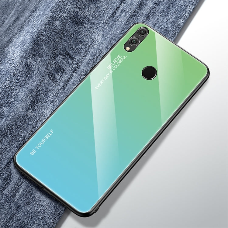 For Huawei Honor 8X Gradient Color Glass Case