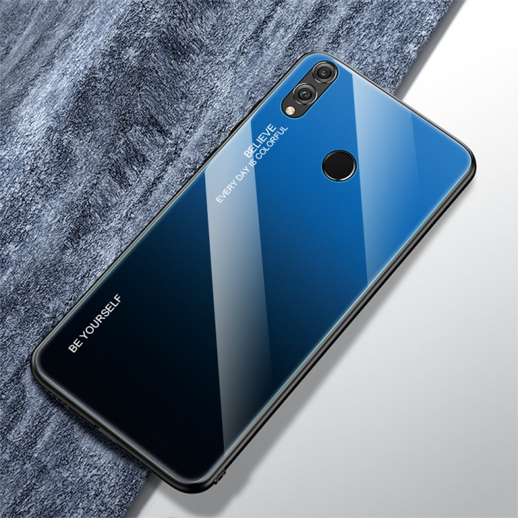 For Huawei Honor 8X Gradient Color Glass Case