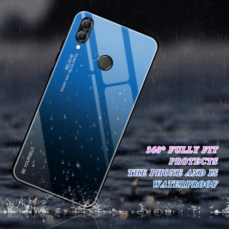 For Huawei Honor 10 Lite Gradient Color Glass Case
