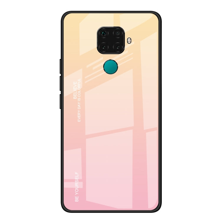 For Huawei Nova 5i Pro / Mate 30 Lite Gradient Color Glass Case