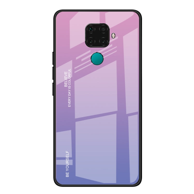 For Huawei Nova 5i Pro / Mate 30 Lite Gradient Color Glass Case