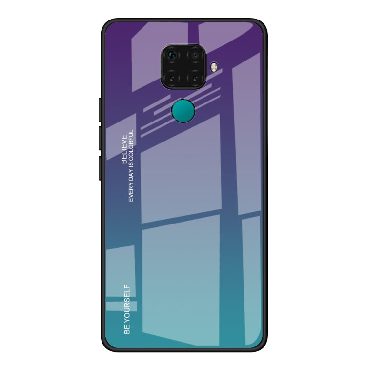 For Huawei Nova 5i Pro / Mate 30 Lite Gradient Color Glass Case