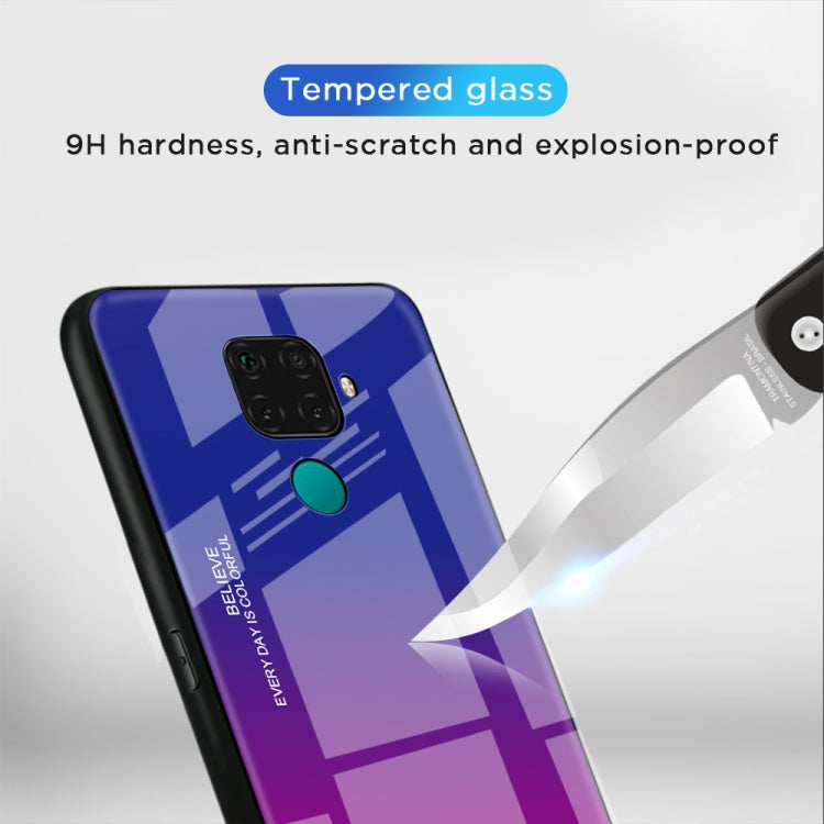 For Huawei Nova 5i Pro / Mate 30 Lite Gradient Color Glass Case