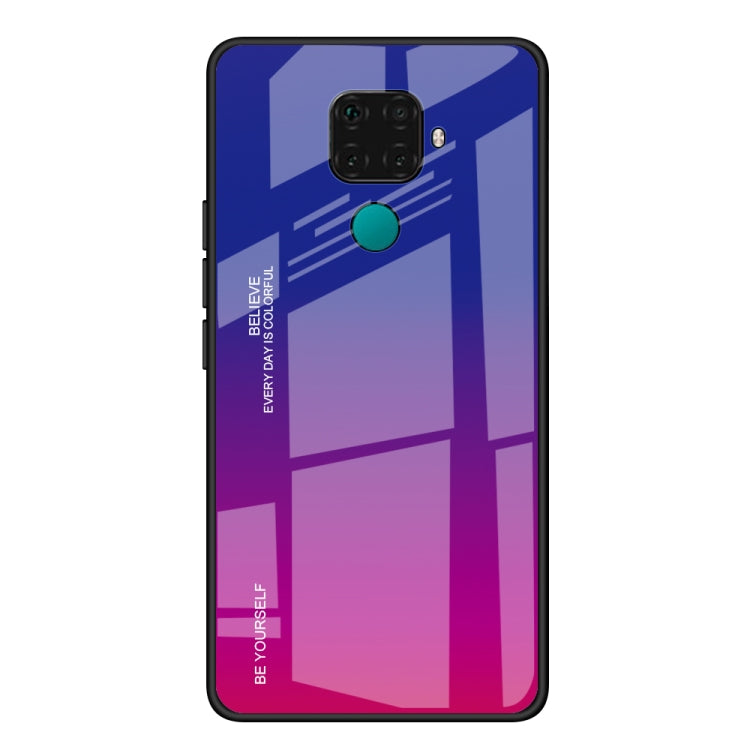 For Huawei Nova 5i Pro / Mate 30 Lite Gradient Color Glass Case