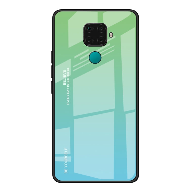 For Huawei Nova 5i Pro / Mate 30 Lite Gradient Color Glass Case