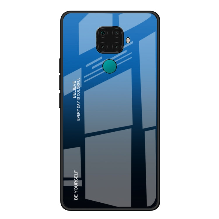 For Huawei Nova 5i Pro / Mate 30 Lite Gradient Color Glass Case