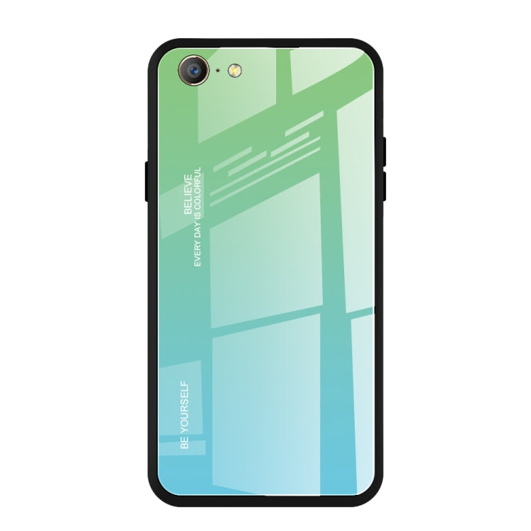 For OPPO A57 / A39 Gradient Color Glass Case