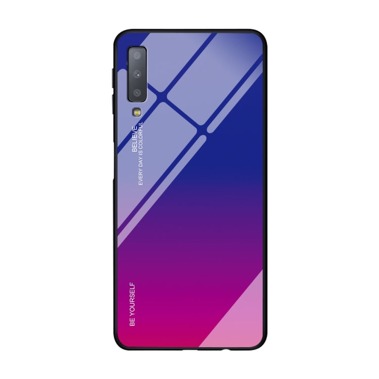 For Galaxy A7 (2018) Gradient Color Glass Case