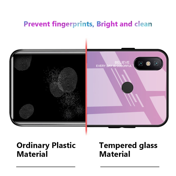 For Xiaomi Mi Max 3 Gradient Color Glass Case