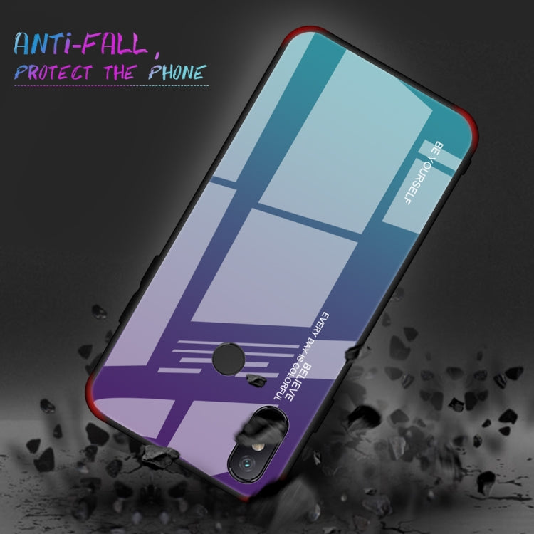 For Xiaomi Mi Max 3 Gradient Color Glass Case