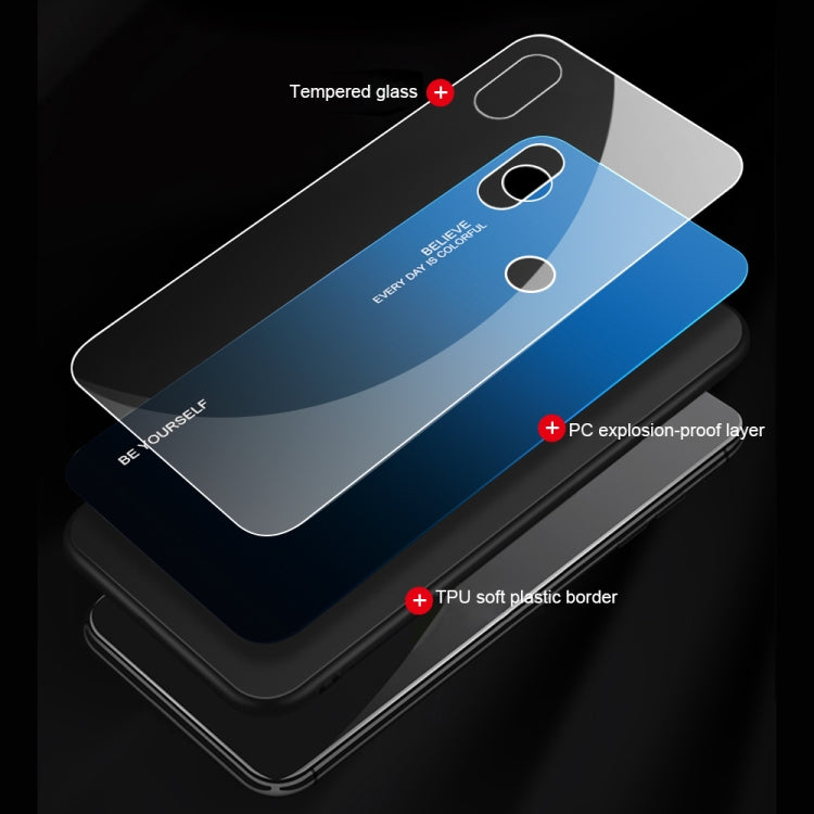 For Xiaomi Mi Max 3 Gradient Color Glass Case