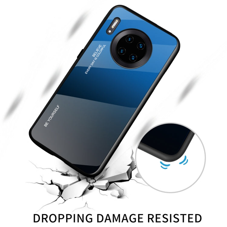 For Huawei Mate 30 Pro Gradient Color Glass Case