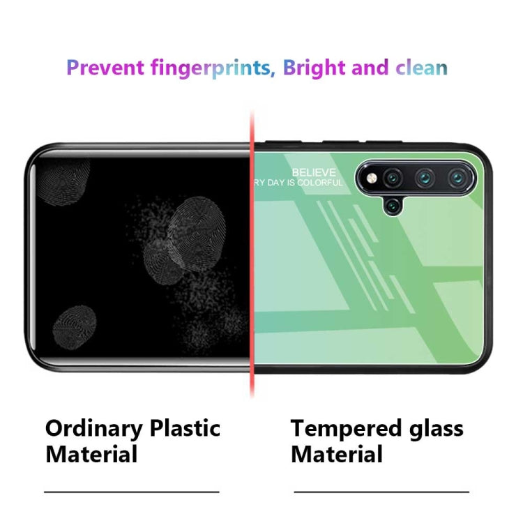 For Huawei Nova 5 / Nova 5 Pro Gradient Color Glass Case