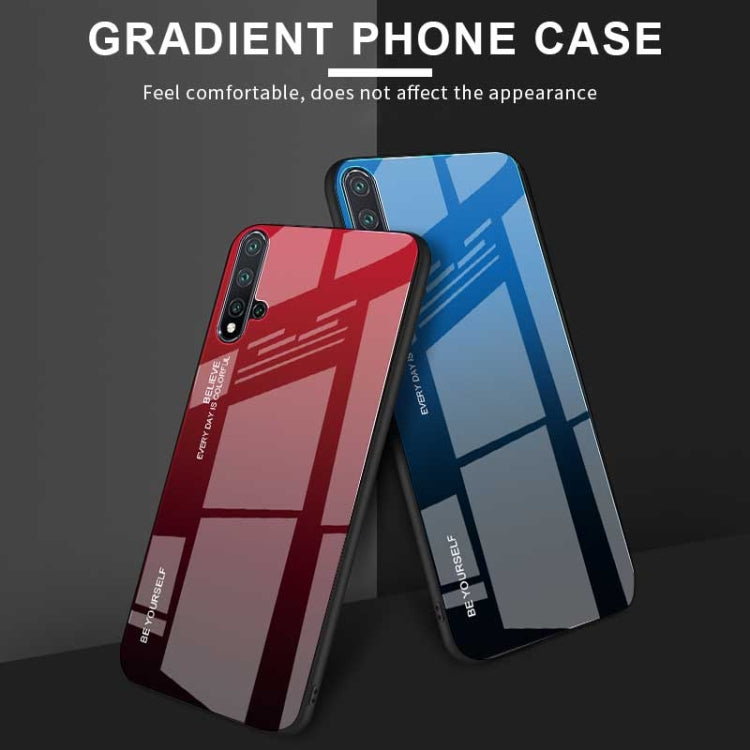 For Huawei Nova 5 / Nova 5 Pro Gradient Color Glass Case