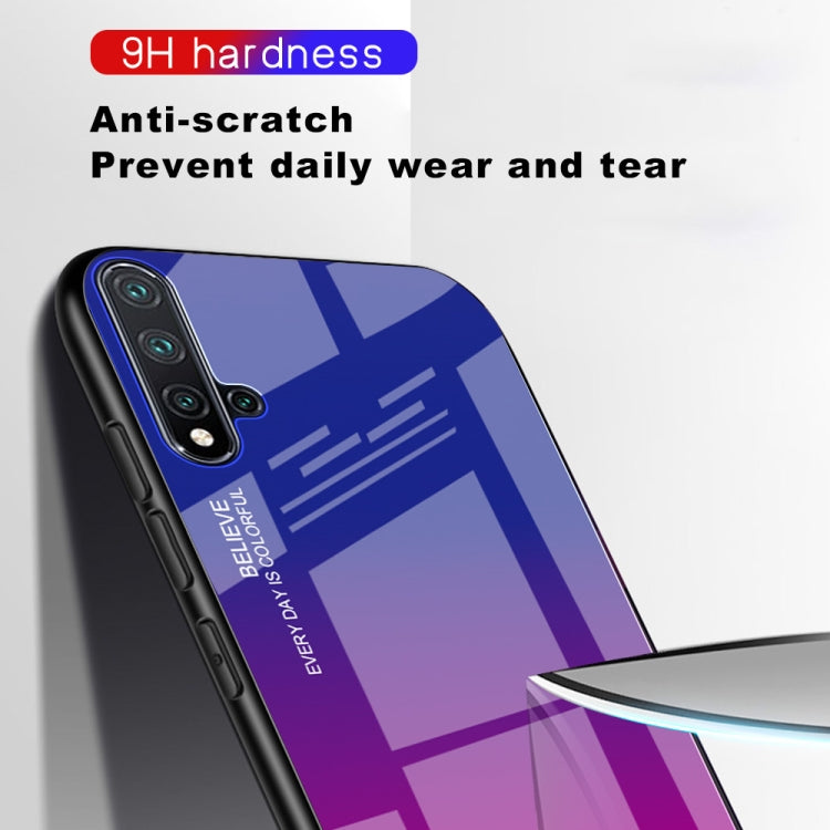 For Huawei Nova 5 / Nova 5 Pro Gradient Color Glass Case