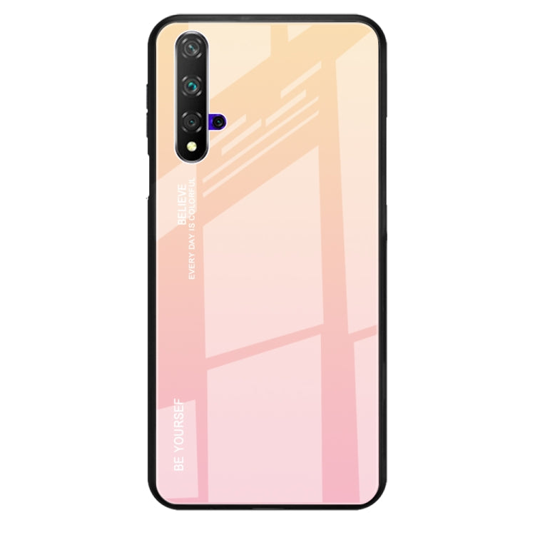 For Huawei Honor 20 Gradient Color Glass Case