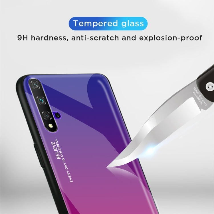 For Huawei Honor 20 Gradient Color Glass Case