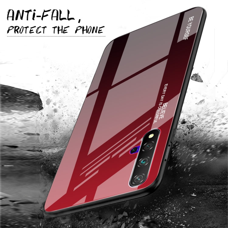 For Huawei Honor 20 Gradient Color Glass Case