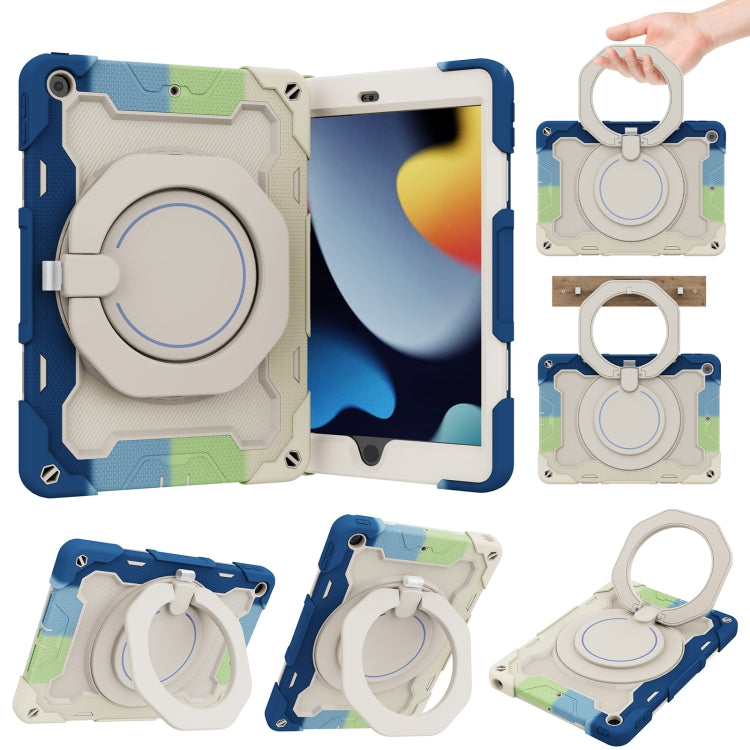 For iPad 10.2 2021 Armor Contrast Color Silicone + PC Tablet Case