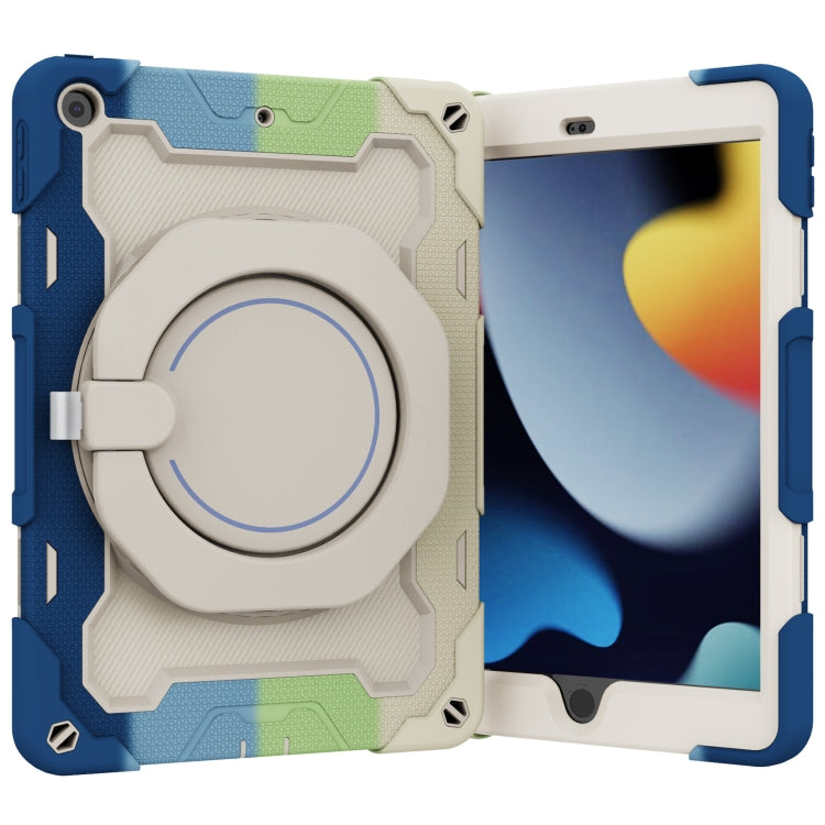 For iPad 10.2 2021 Armor Contrast Color Silicone + PC Tablet Case