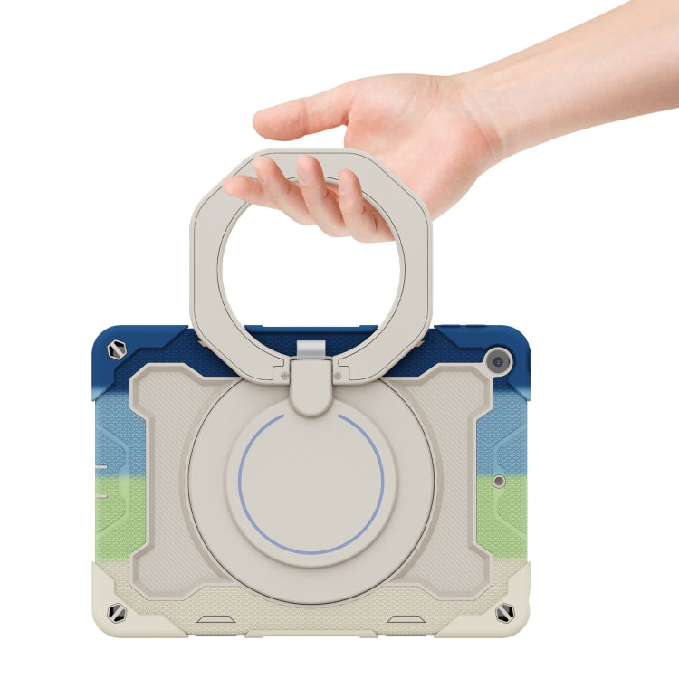 For iPad 10.2 2021 Armor Contrast Color Silicone + PC Tablet Case