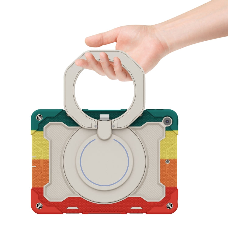 For iPad 10.2 2021 Armor Contrast Color Silicone + PC Tablet Case