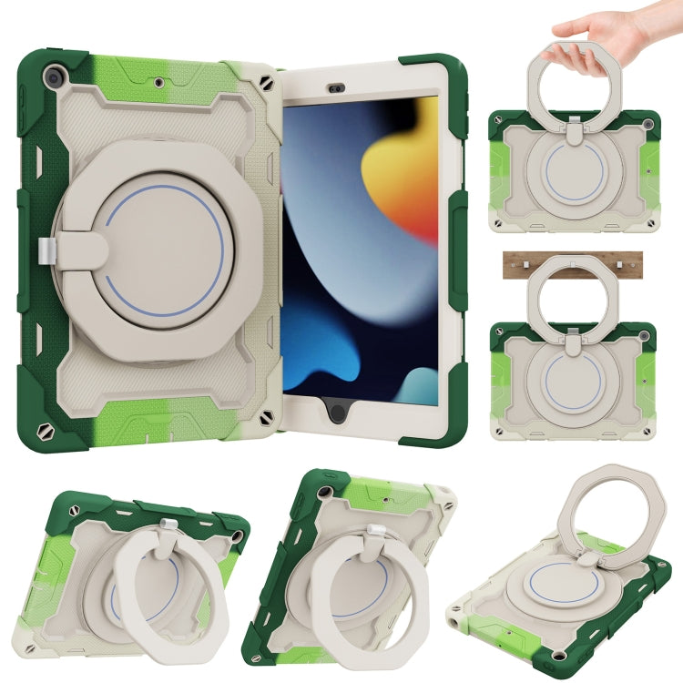 For iPad 10.2 2021 Armor Contrast Color Silicone + PC Tablet Case