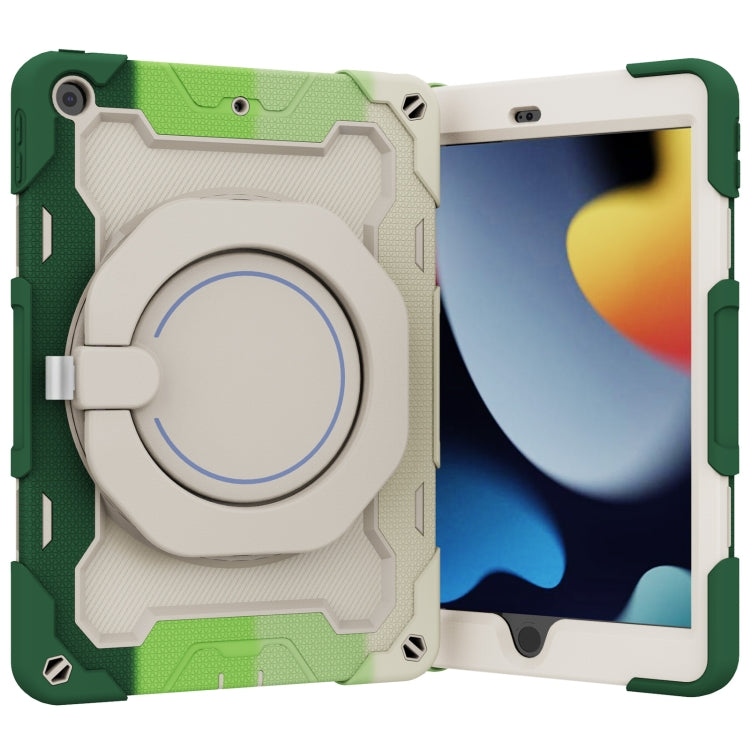 For iPad 10.2 2021 Armor Contrast Color Silicone + PC Tablet Case