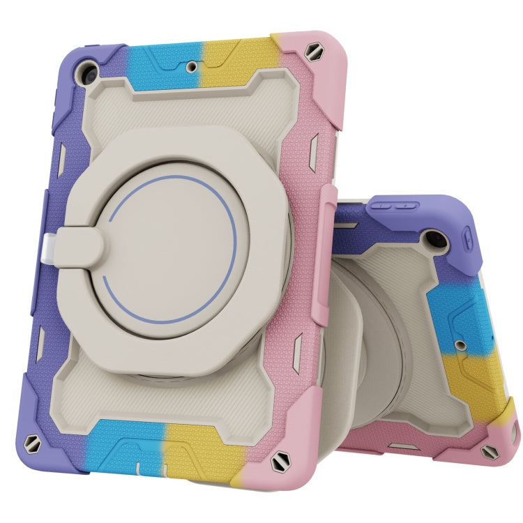 For iPad 10.2 2021 Armor Contrast Color Silicone + PC Tablet Case