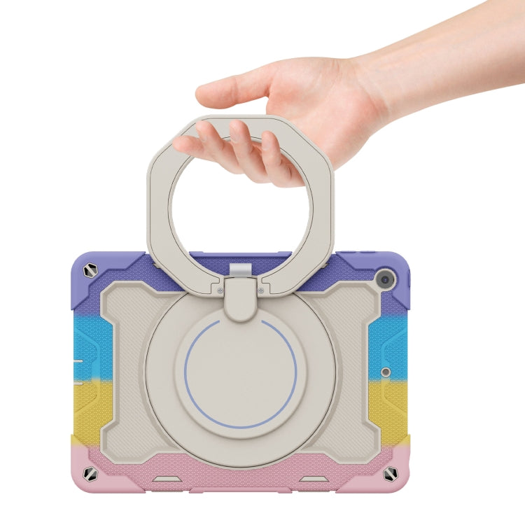For iPad 10.2 2021 Armor Contrast Color Silicone + PC Tablet Case
