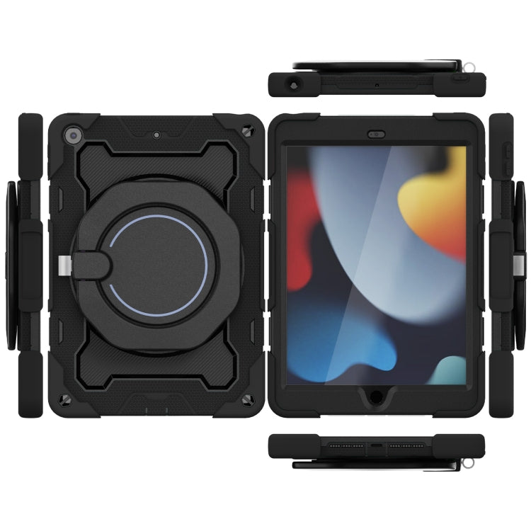 For iPad 10.2 2021 Armor Contrast Color Silicone + PC Tablet Case