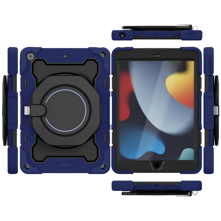 For iPad 10.2 2021 Armor Contrast Color Silicone + PC Tablet Case