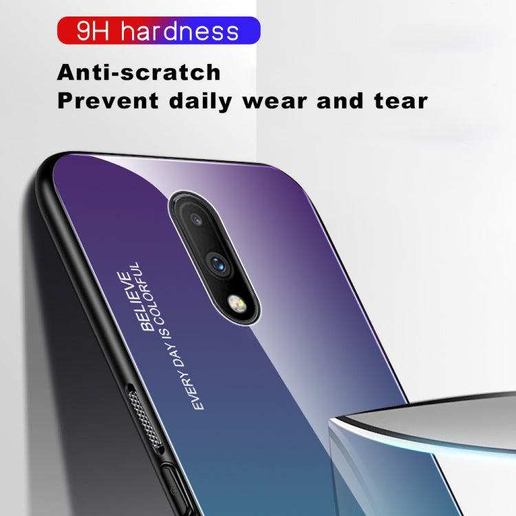 For OnePlus 7 Gradient Color Glass Case