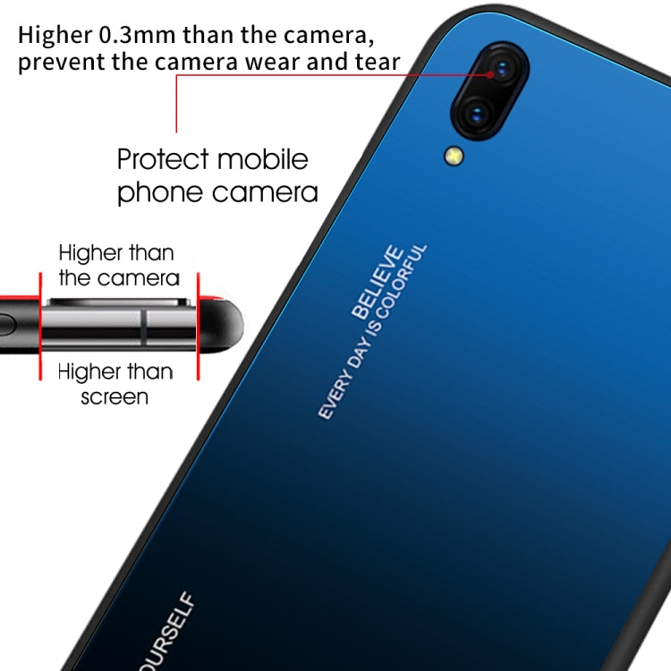 For Vivo X23 Gradient Color Glass Case