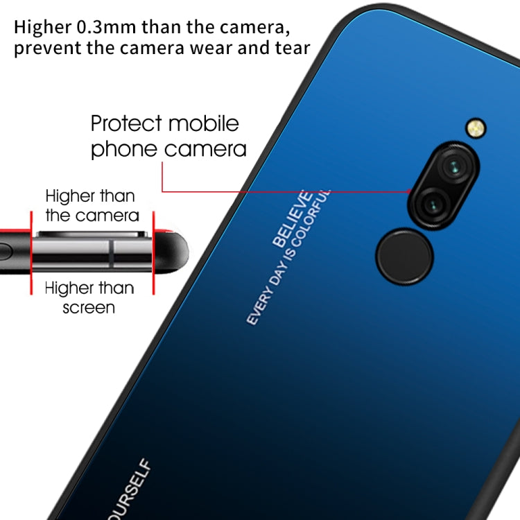 For Xiaomi Redmi 8 Gradient Color Glass Case