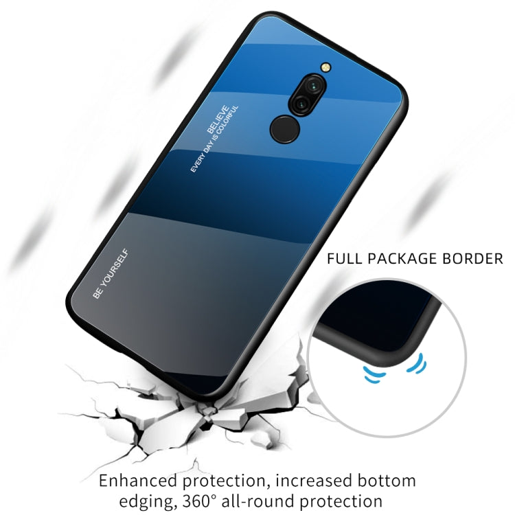For Xiaomi Redmi 8 Gradient Color Glass Case