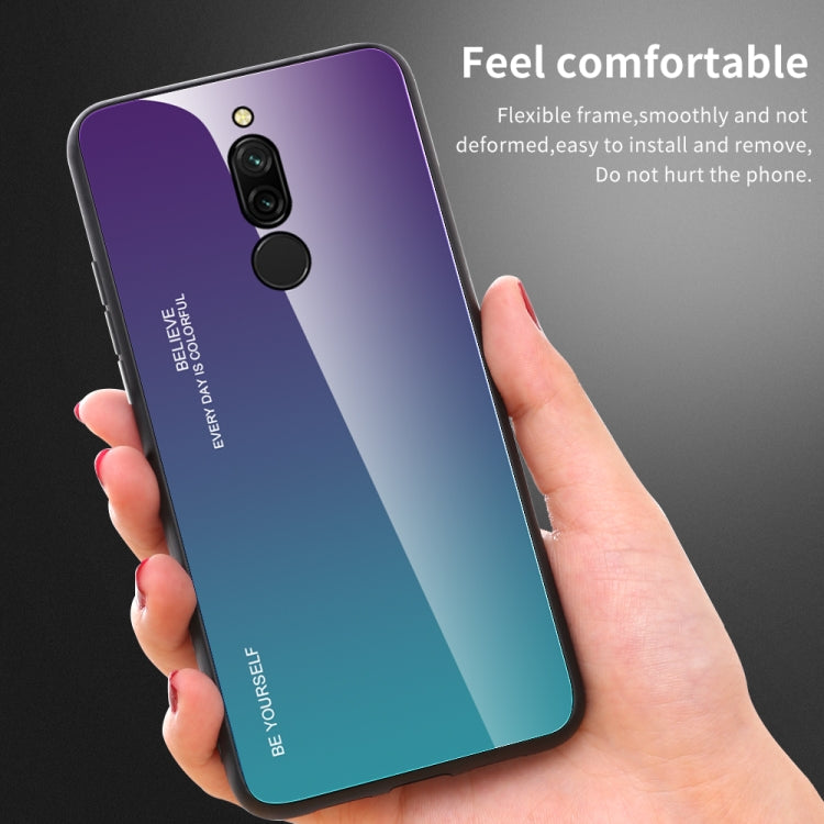 For Xiaomi Redmi 8 Gradient Color Glass Case