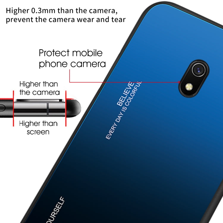 For Xiaomi Redmi 8A Gradient Color Glass Case
