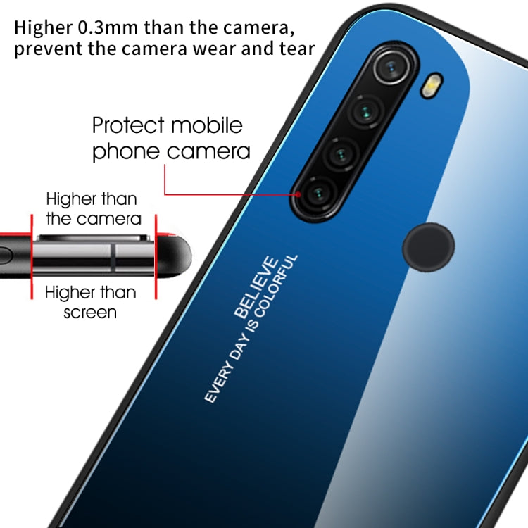 For Xiaomi Redmi Note 8T Gradient Color Glass Case