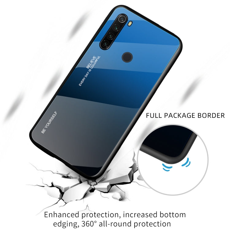 For Xiaomi Redmi Note 8T Gradient Color Glass Case