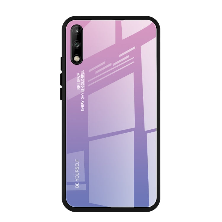 For Huawei Enjoy 10 Gradient Color Glass Case